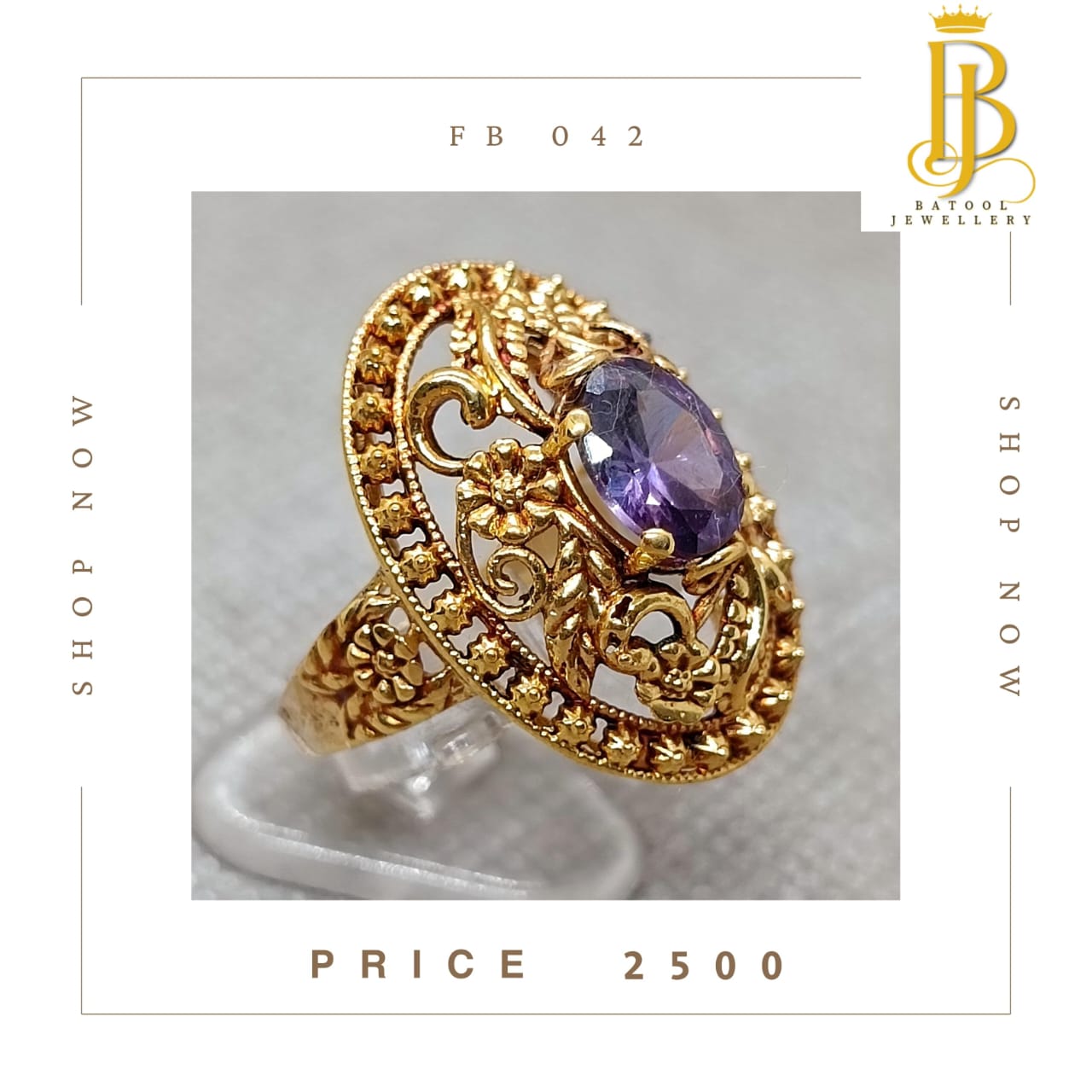 Purple Stone Ring FB 042
